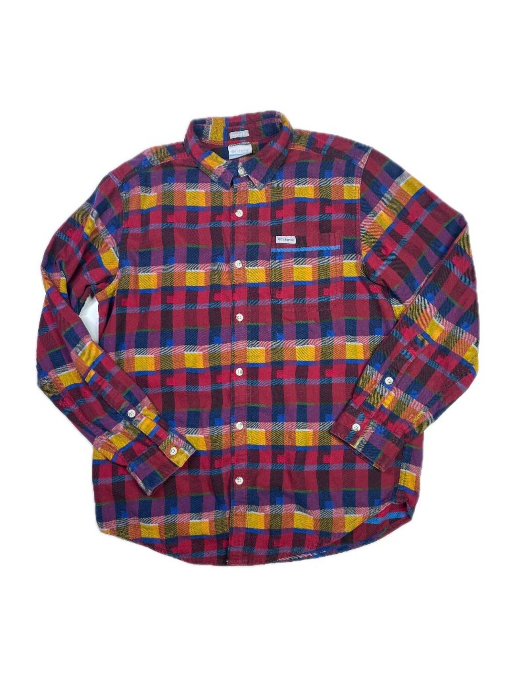 Columbia Men's M Regular Fit Boulder Ridge Plaid Flannel Button Up Shirt